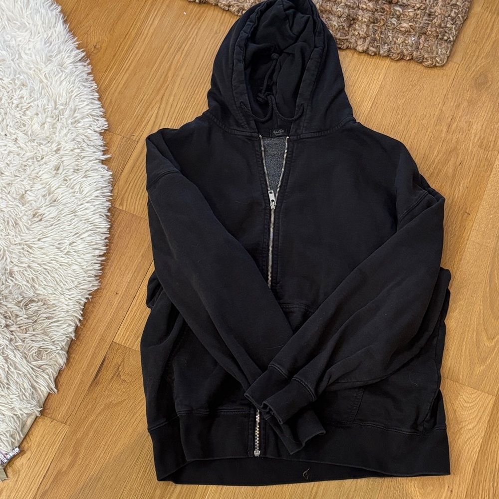 Black Zip-Up Hoodie